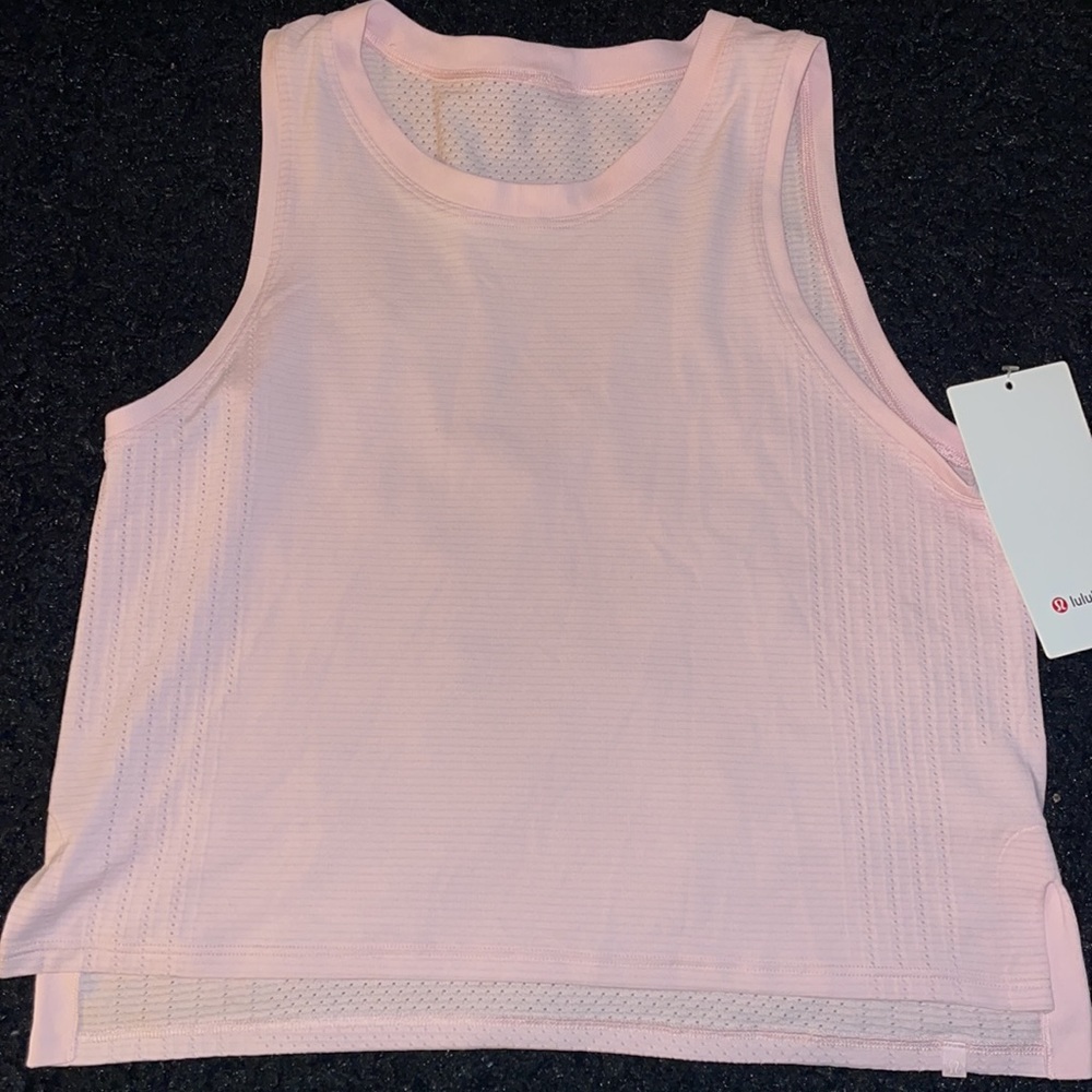 Train to be lululemon tank strawberry milkshake
